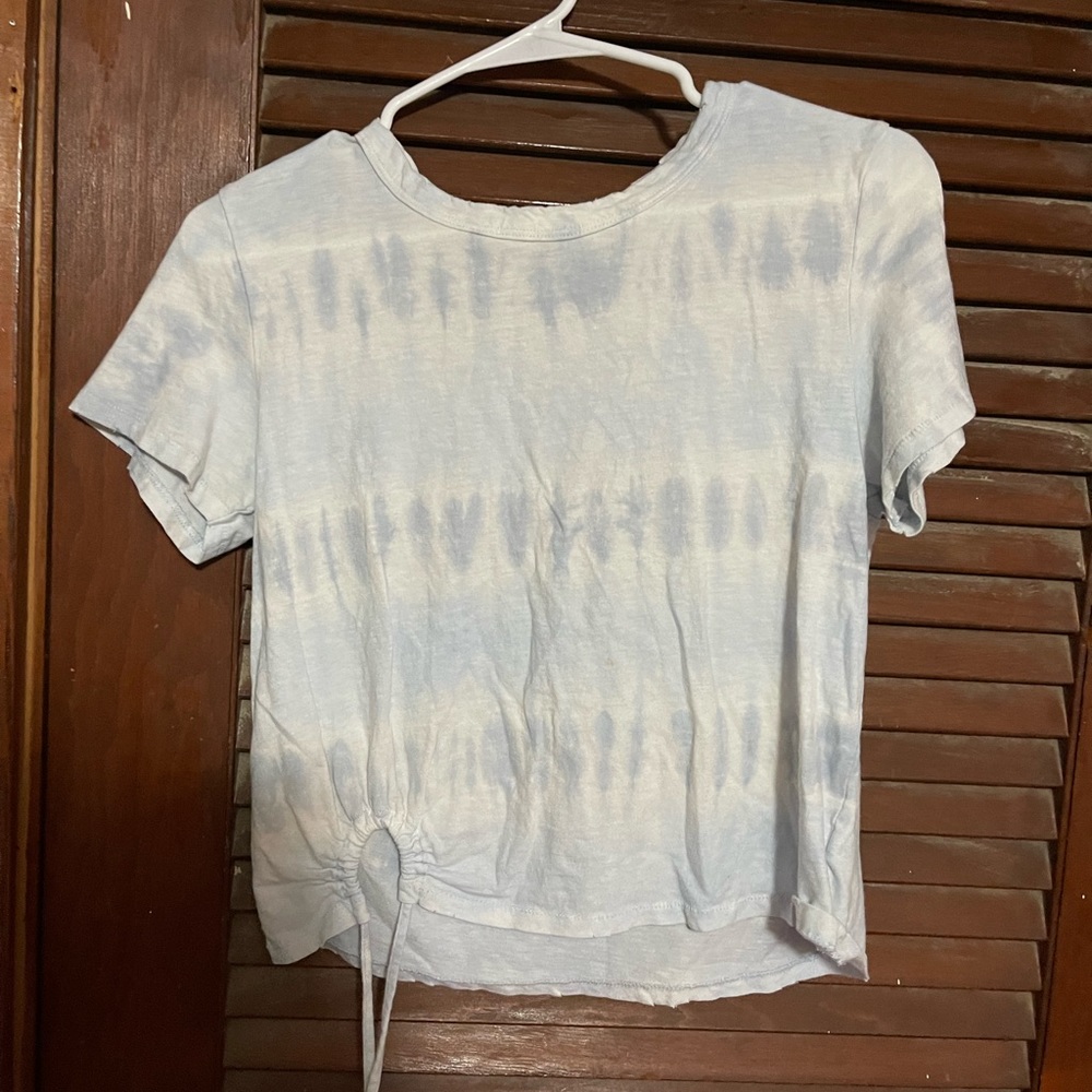 Hollister Blue and White Tie Dye Top.